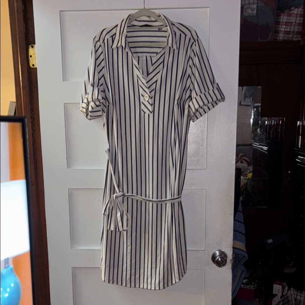 Striped Black and White Dress
